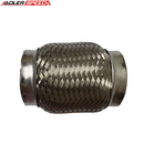 US SHIP 2 1/2" Inch ID x 4" Length Exhaust Flex Pipe Stainless Steel Coupling Interlock