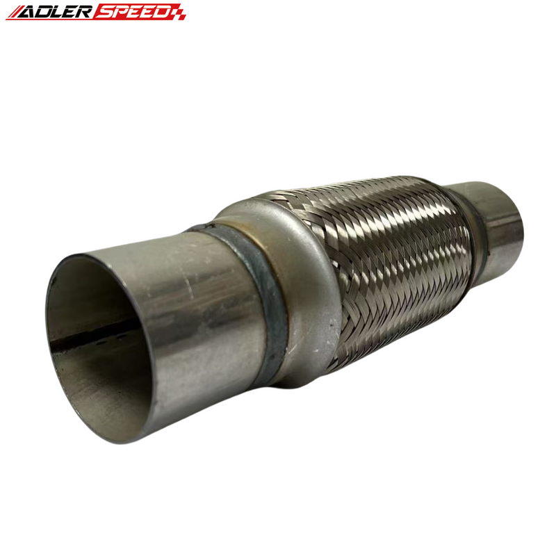US 2.25" OD x 6" x 10'' OL Exhaust Flex Connector Pipe Heavy Duty Double Braided