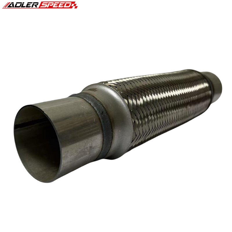 US SHIP 2.25" x 10" x 14'' Exhaust Flex Pipe Stainless Steel Double Braid Heavy Duty US