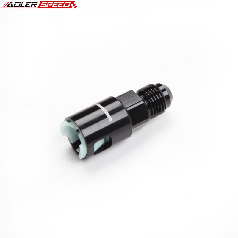 US SHIP ! ADLERSPEED 2PCS Aluminum -6AN AN6 to 3/8" Female Quick Connect Fuel Line Adapter Black