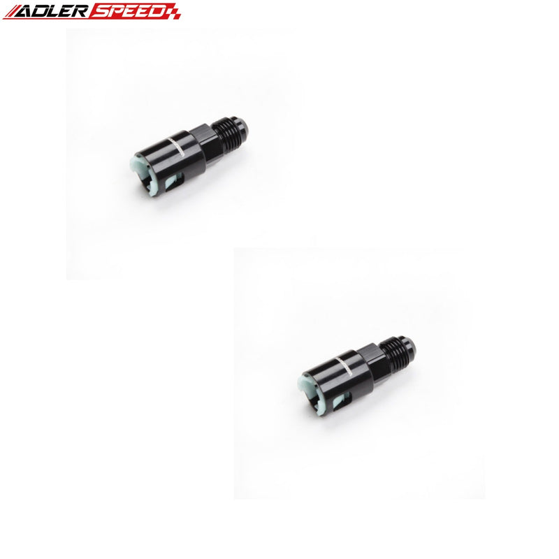 US SHIP ! ADLERSPEED 2PCS Aluminum -6AN AN6 to 3/8" Female Quick Connect Fuel Line Adapter Black