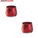 US SHIP !  2PCS Aluminum HEX Finisher AN4 5 6 7 8 10 12 14 32 Hose Line Clamp Finisher Red