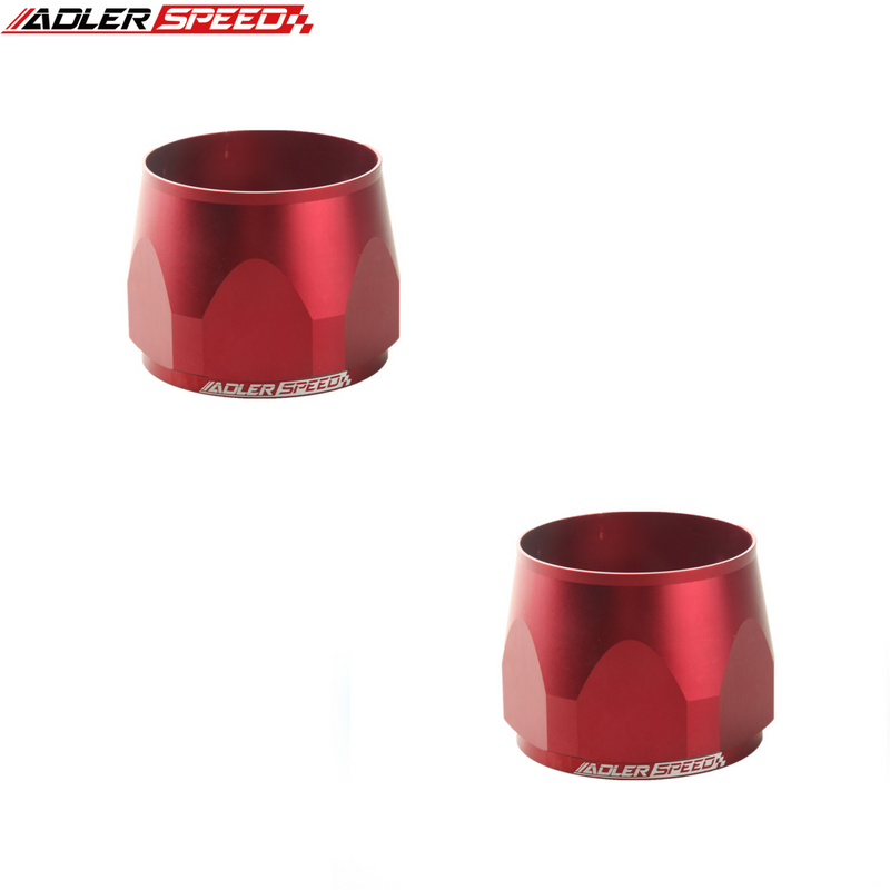 US SHIP !  2PCS Aluminum HEX Finisher AN4 5 6 7 8 10 12 14 32 Hose Line Clamp Finisher Red