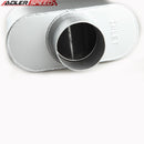 US SHIP ! Performance 3" Inlet/Outlet Center Exhaust Oval Single Chamber Muffer Silencer