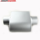 US SHIP ! Performance 3" Inlet/Outlet Center Exhaust Oval Single Chamber Muffer Silencer