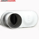 US SHIP ! Racing Performance 2.5" Inch Offset / Offset Turbo Exhaust Oval Muffler Silencer