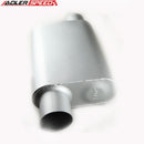 US SHIP ! Racing Performance 2.5" Inch Offset / Offset Turbo Exhaust Oval Muffler Silencer