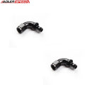 US SHIP ! ADLERSPEED 2PCS  -6AN AN6 Push-Lock Full Flow 90 Degree One Piece Hose Fitting Adapter US
