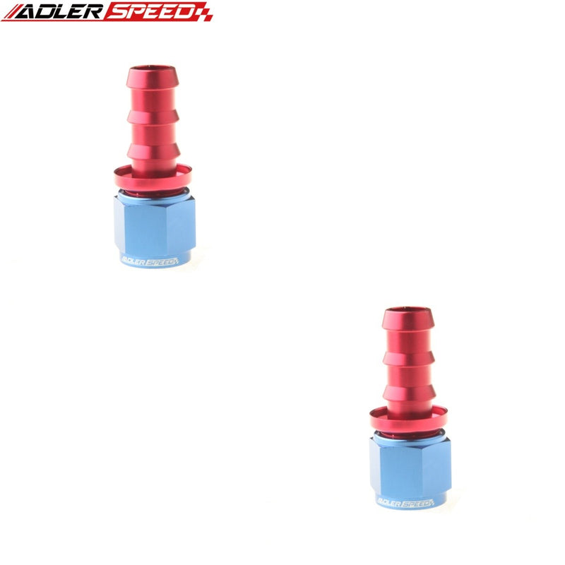 US SHIP ! ADLERSPEED 2PCS -16AN AN16 Straight Push-on Hose End Aluminum Fuel Line Fitting Adapter