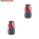 US SHIP ! ADLERSPEED 2PCS 16AN AN-16 Straight Swivel Aluminum Hose End Fitting Red/Black