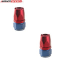 US SHIP ! ADLERSPEED 2PCS Straight -16AN AN16 Swivel Fuel Line Hose End Fitting Adapter Red/Blue