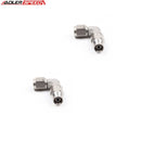 US SHIP ! 2PCS AN4 AN-4 4AN 90 Degree Stainless Steel Fuel Oil Hose End Fitting Adapter