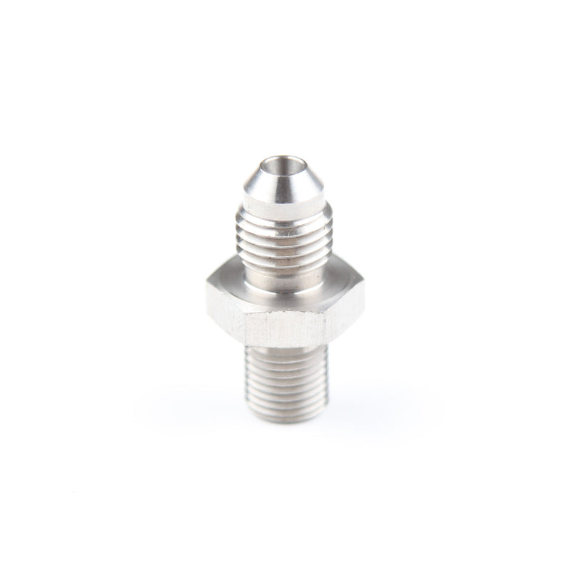 US SHIP ! NEW Stainless Steel -4AN AN4 Male Flare To M10 x 1.0 Metric Straight Fitting