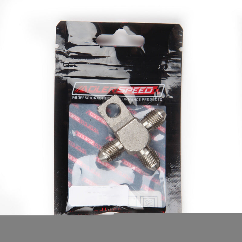 US SHIP ! 2PCS AN3 -3AN 3AN Stainless Steel Thread Tee Block Adapter with Mount Tab