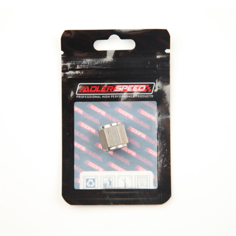 US SHIP !  Universal AN-4 (AN4 7/16" UNF) 1/4" Hardline Tube Stainless Steel Nut & Sleeve