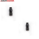 US SHIP ! ADLERSPEED 2PCS 4AN AN-4 Straight PTFE Hose End Swivel Fuel Oil Line Fitting Black