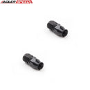 US SHIP ! ADLERSPEED  2PCS Aluminum AN8 AN-8 Straight PTFE Swivel Fuel Line Hose End Fitting Black