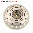 US SHIP ! ADLERSPEED Sprung Twin Disc Clutch Kit + Flywheel Medium For Mitsubishi Evo X 4B11T 08-14 Medium