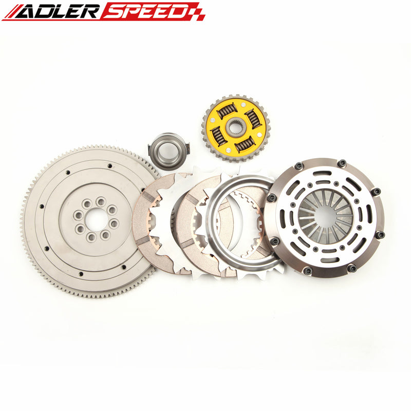 ADLERSPEED SPRUNG TWIN DISC CLUTCH & FLYWHEEL KIT STANDARD FOR SR20DET SILVIA 240SX 200SX S13 S14