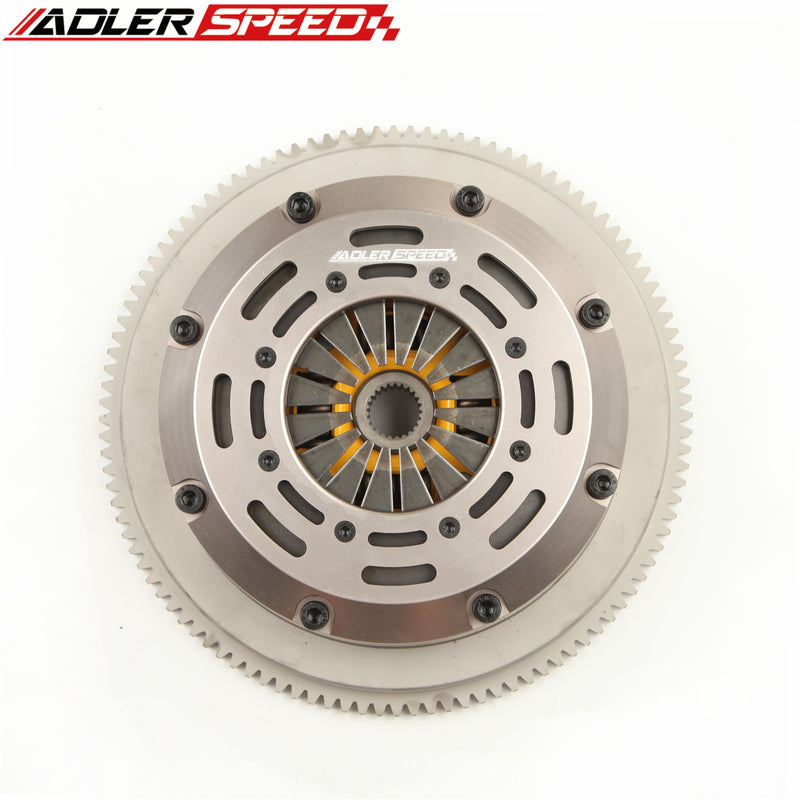 ADLERSPEED SPRUNG TWIN DISC CLUTCH & FLYWHEEL KIT STANDARD FOR SR20DET SILVIA 240SX 200SX S13 S14