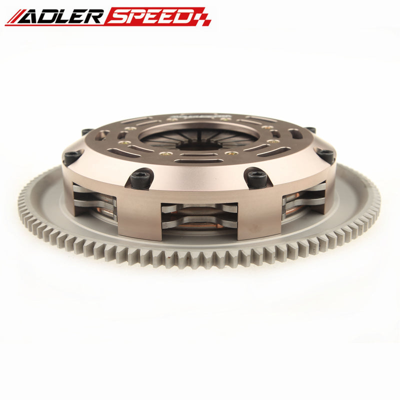 US SHIP ! Sprung Twin Disc Clutch + Flywheel Kit for 89-91 HONDA CIVIC CRX D15 D16