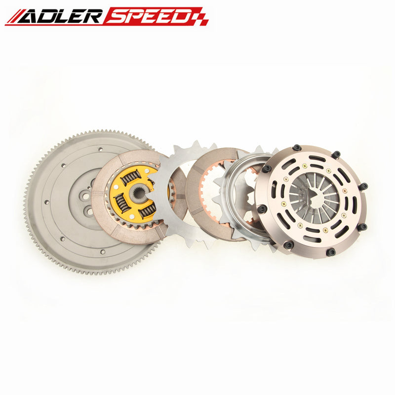 US SHIP ! Sprung Twin Disc Clutch + Flywheel Kit for 89-91 HONDA CIVIC CRX D15 D16