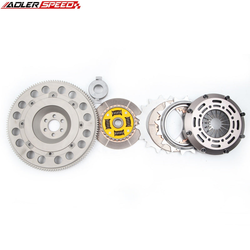 ADLERSPEED Sprung Clutch Twin Disc Kit & Flywheel For 02-06 NISSAN SENTRA SER SPEC-V 2.5L Medium