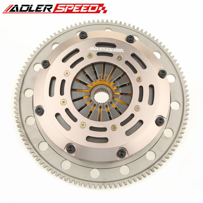 US SHIP ! SPRUNG CLUTCH TWIN DISC + MEDIUM FLYWHEEL FITS HONDA ACURA B-SERIES B16 B18 B20 MEDIUM