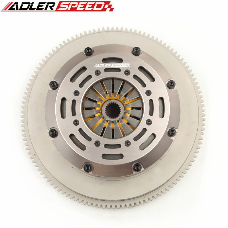 ADLERSPEED RACING /STREET CLUTCH TWIN DISC & STANDARD FLYWHEEL FOR 1995-2004 TOYOTA TACOMA 3.4L V6 2WD 4WD