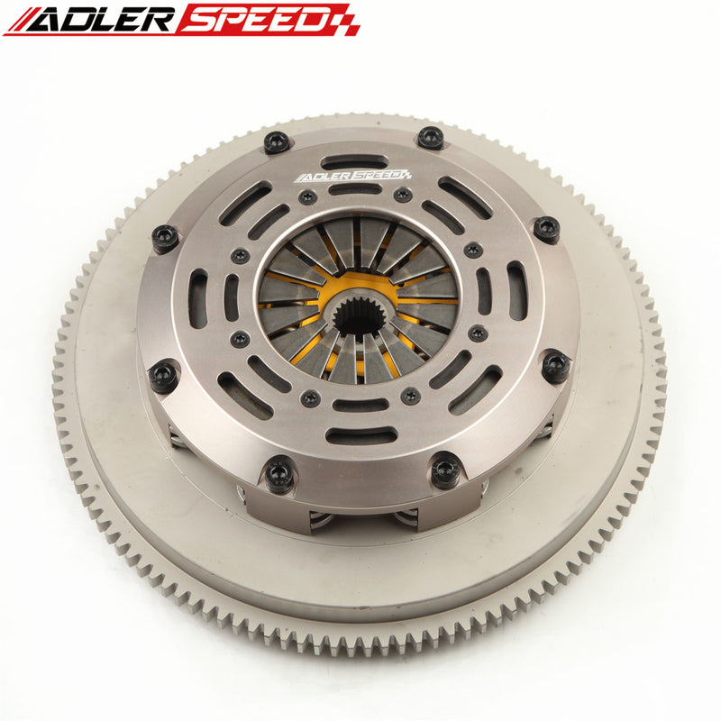 ADLERSPEED RACING /STREET CLUTCH TWIN DISC & STANDARD FLYWHEEL FOR 1995-2004 TOYOTA TACOMA 3.4L V6 2WD 4WD