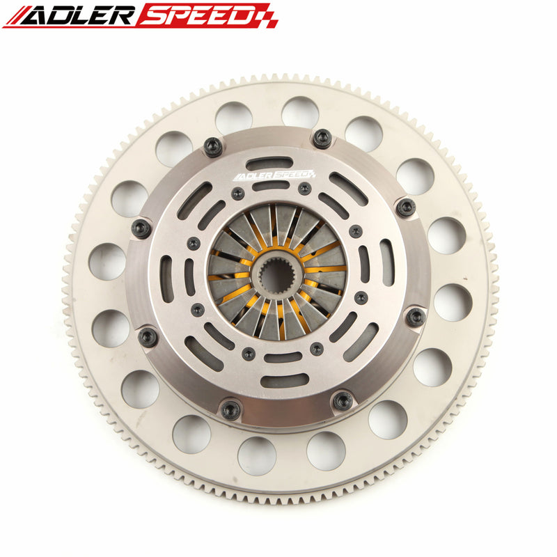 ADLERSPEED SPRUNG CLUTCH TWIN DISK + MEDIUM FLYWHEEL KIT FOR 1990-1996 NISSAN 300ZX NON-TURBO Z32