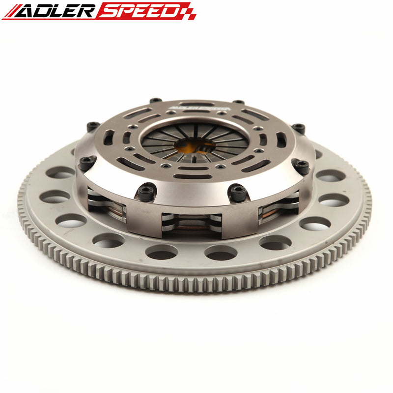 ADLERSPEED SPRUNG CLUTCH TWIN DISK + MEDIUM FLYWHEEL KIT FOR 1990-1996 NISSAN 300ZX NON-TURBO Z32