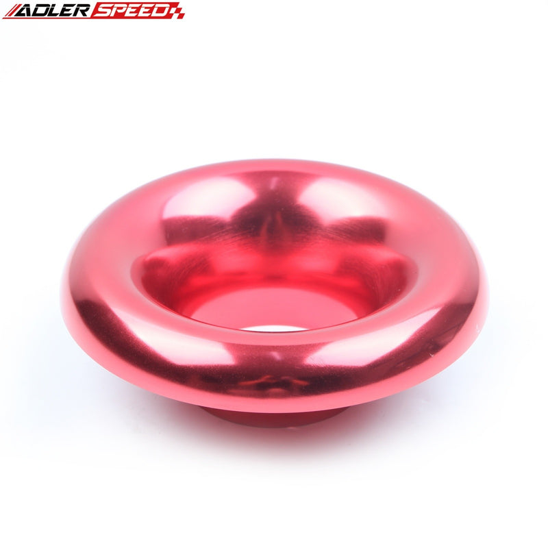 US SHIP ! ADLERSPEED Universal Turbo Horn 3" Inch Cold Ram Air Intake Velocity Stack Adapter Red US.