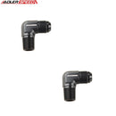 US SHIP ! 2PCS AN3 AN4 AN6 AN8 AN 10 AN12 Male Flare To NPT Hose Fitting 90 Deg Adapter