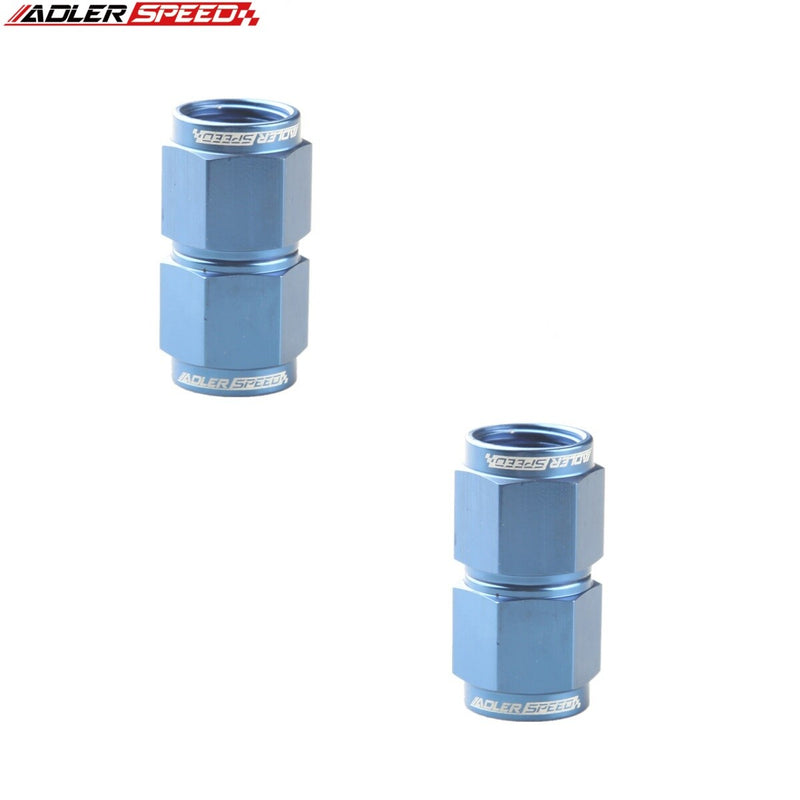 US SHIP ! ADLERSPEED 2PCS AN3 AN4 AN8 AN10 Staight Female Union Aluminum Fuel Fitting Adapter