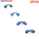 US SHIP ! 2PCS 90 Degree AN3 AN4 AN6 AN8 AN10 Female to Female Aluminum Fuel Fitting Adapter