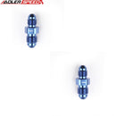US SHIP ! ADLERSPEED 2PCS Straight AN-5 (AN5) To AN-4 (AN4) Reducer Fitting Adapter Blue