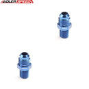 US SHIP ! ADLERSPEED 2PCS AN10 -10AN Male To M12 x 1.0mm Straight Fuel Fitting Adapter Blue