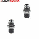 US SHIP ! 2PCS 6AN AN6 Male Flare To M12x1.5 Metric Straight Fuel Fitting Adapter Black
