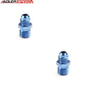 US SHIP ! ADLERSPEED 2PCS -8AN AN8 Male To M22x1.5mm Straight Fuel Oil Fitting Adapter Blue