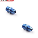 US SHIP ! ADLERSPEED 2PCS -6AN Male To M14x1.25 Metric Straight Fuel Fitting Adapter Blue