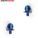 US SHIP ! 2PCS -12AN AN12 Male Flare To M12 x1.0 Metric Straight Fitting Aluminum Blue