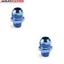 US SHIP ! ADLERSPEED 2PCS -12AN Male Flare To M16 x1.5 Straight Aluminum Fuel Fitting Adapter Blue