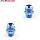 US  SHIP ! ADLERSPEED 2PCS Aluminum -12AN AN12 Male Flare To M22 x 1.5 Metric Straight Fitting Blue