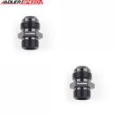 US  SHIP ! ADLERSPEED 2PCS -12AN 12AN Male Flare To M24 x1.5 Metric Straight Fitting Adapter Black