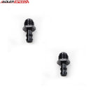 US SHIP ! ADLERSPEED  2PCS -10AN AN10 Male To 15.4mm Barb Straight Fuel Aluminum Fitting Black