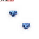 US SHIP ! ADLERSPEED 2PCS 1/8" NPT to 1/8" NPT to 1/8" NPT Female Tee Piece Adapter Fitting Blue