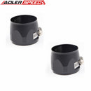 US SHIP 2PCS 32AN AN32 Fuel Line Hose Clamp Finisher Aluminum HEX Finisher Black