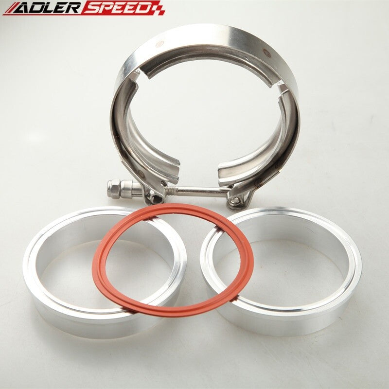 US SHIPPING ! 3.5" Inch V-Band Vband Clamp Aluminum Flange Turbo Intercooler Piping Kit