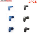 US SHIP ! 2PCS AN3 AN4 AN6 AN8 AN 10 AN12 Male Flare To NPT Hose Fitting 90 Deg Adapter